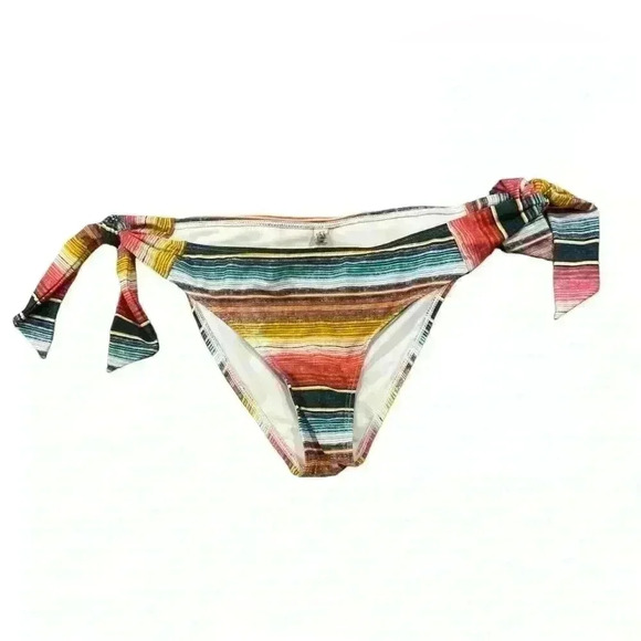 Unique Vintage 1970s Serape Stripe Sweet & Sash-Y Swim Bottom Women’s Size Large - Picture 3 of 7